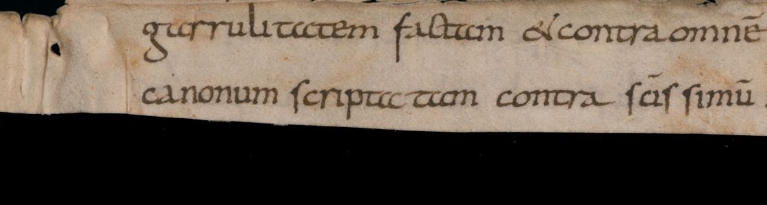 [sine loco], codices restituti, Cod. 6 (Concilium Ephesinum, Fragment), f. Chicago_Ir (detail) – Concilium Ephesinum (fragment)