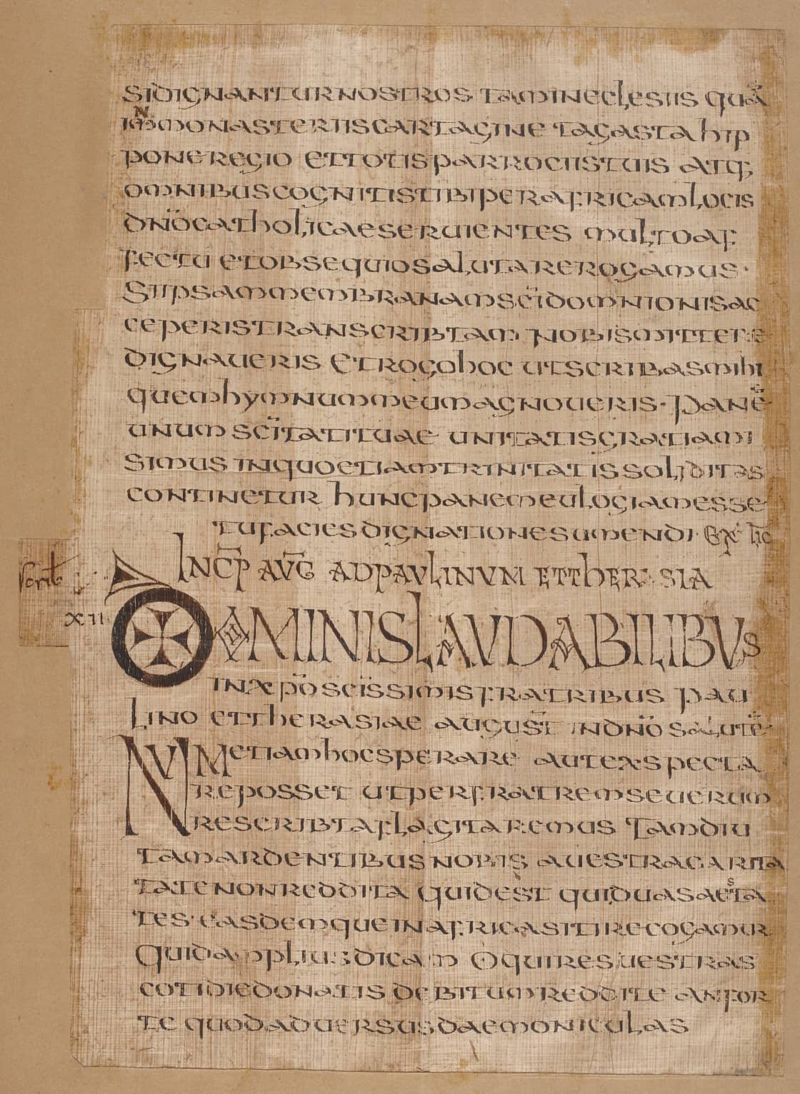 [sine loco], codices restituti, Cod. 1 (Codex Florus dispersus), f. 8v – Augustinus Hipponensis, Epistolae et Sermones (Codex restitutus)
