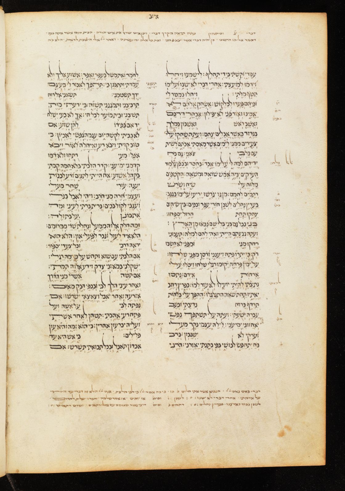 Genève, Bibliothèque de Genève, Ms. heb. 1, f. 375v – Massoretic Bible (Pentateuch, Prophets and Hagiographs)